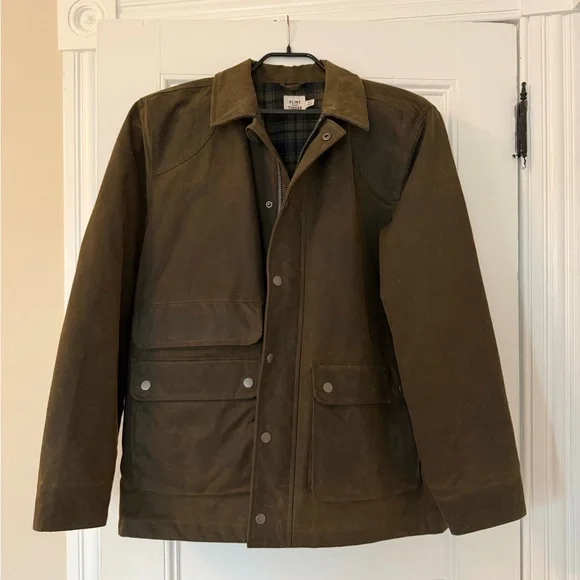 Men's Huckberry Flint and Tinder Hudson Waxed Flannel Lined Jacket XL - Picture 3 of 7